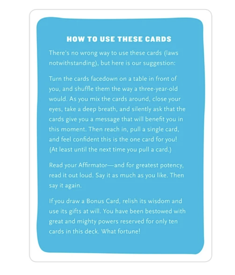 Affirmators! 50 Affirmation Cards to Help You Help Yourself
