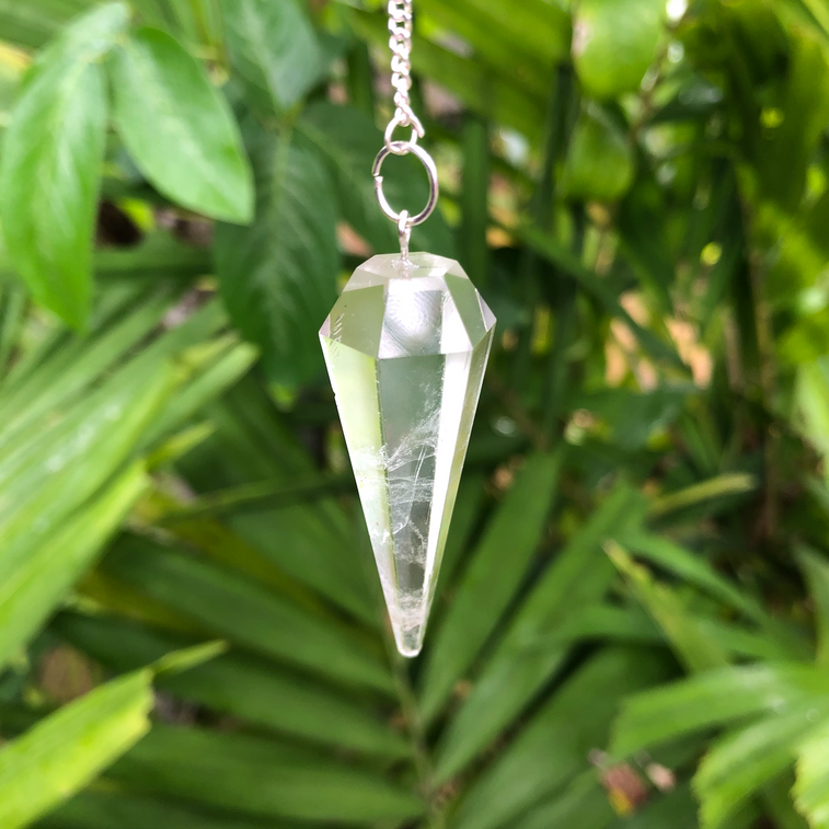 Clear Crystal Quartz Pendulum
