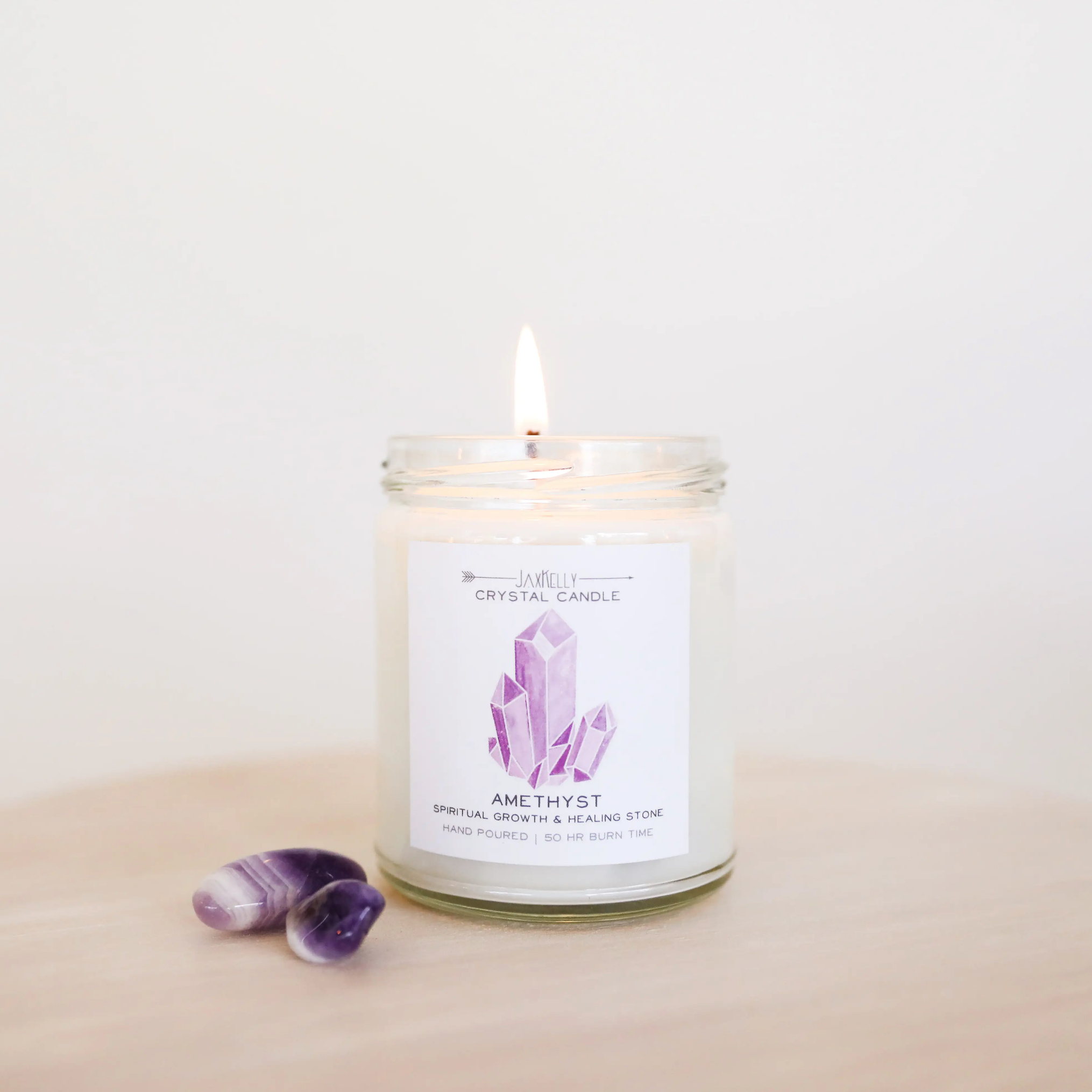 Crystal Candle - Amethyst