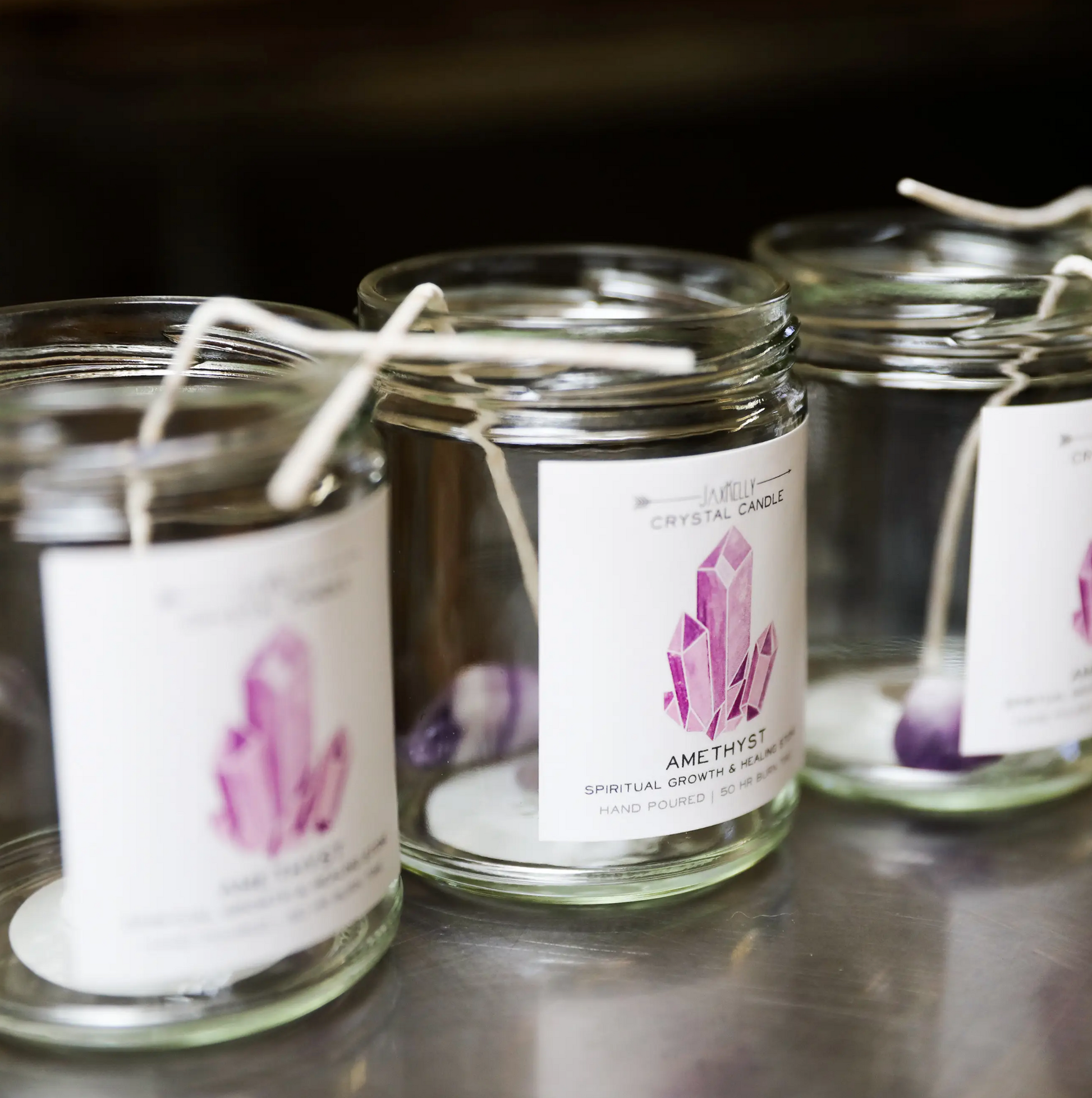Crystal Candle - Amethyst