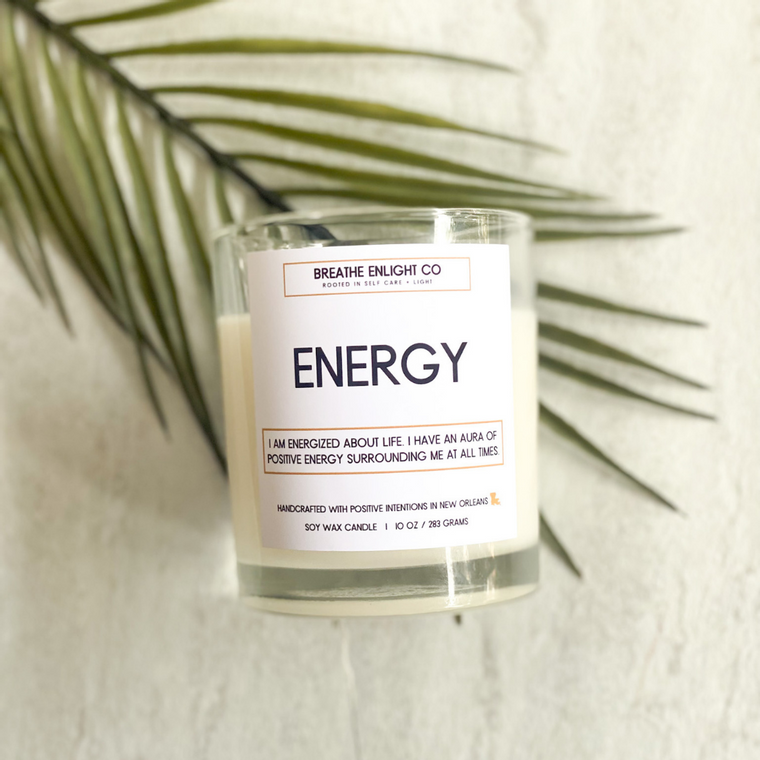 Energy Affirmation Soy Candle - Vanilla Latte