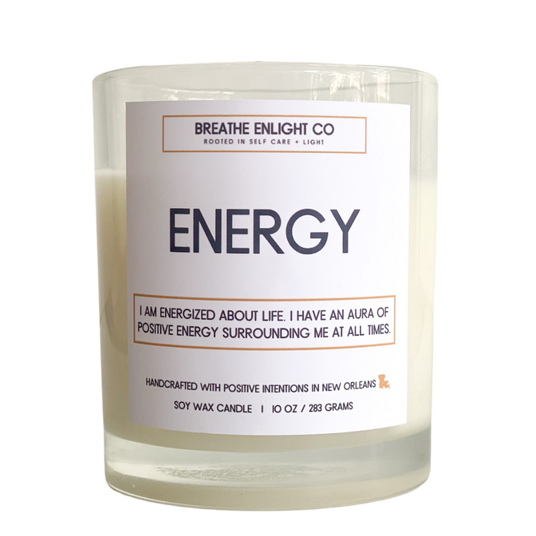 Energy Affirmation Soy Candle - Vanilla Latte