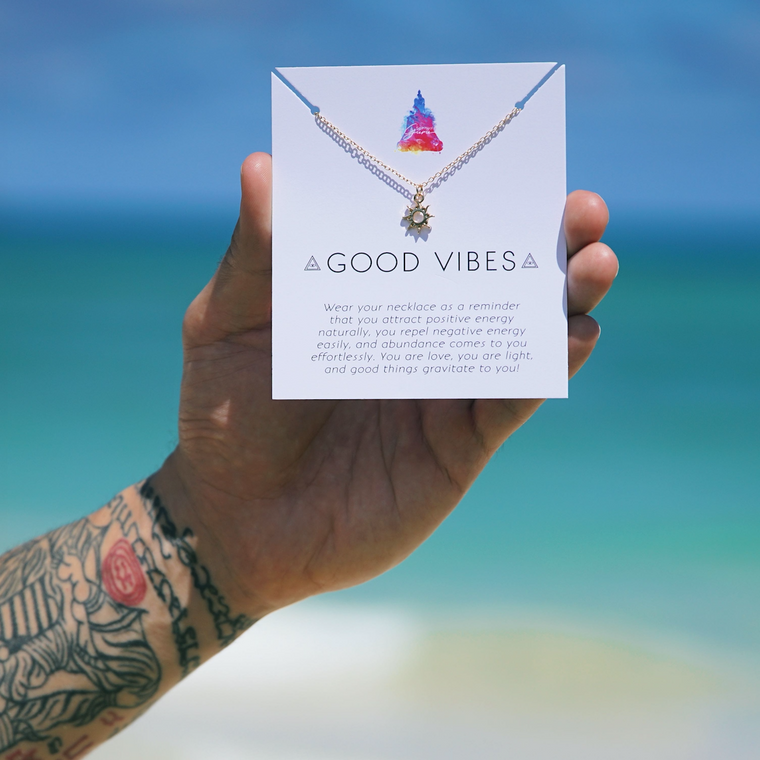"Good Vibes" Affirmation Necklace