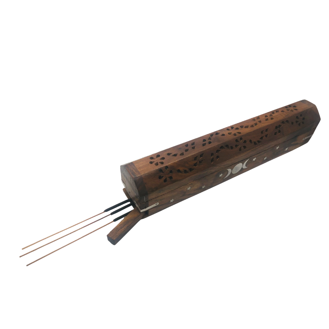 Incense Burner (Wooden Box with Storage)