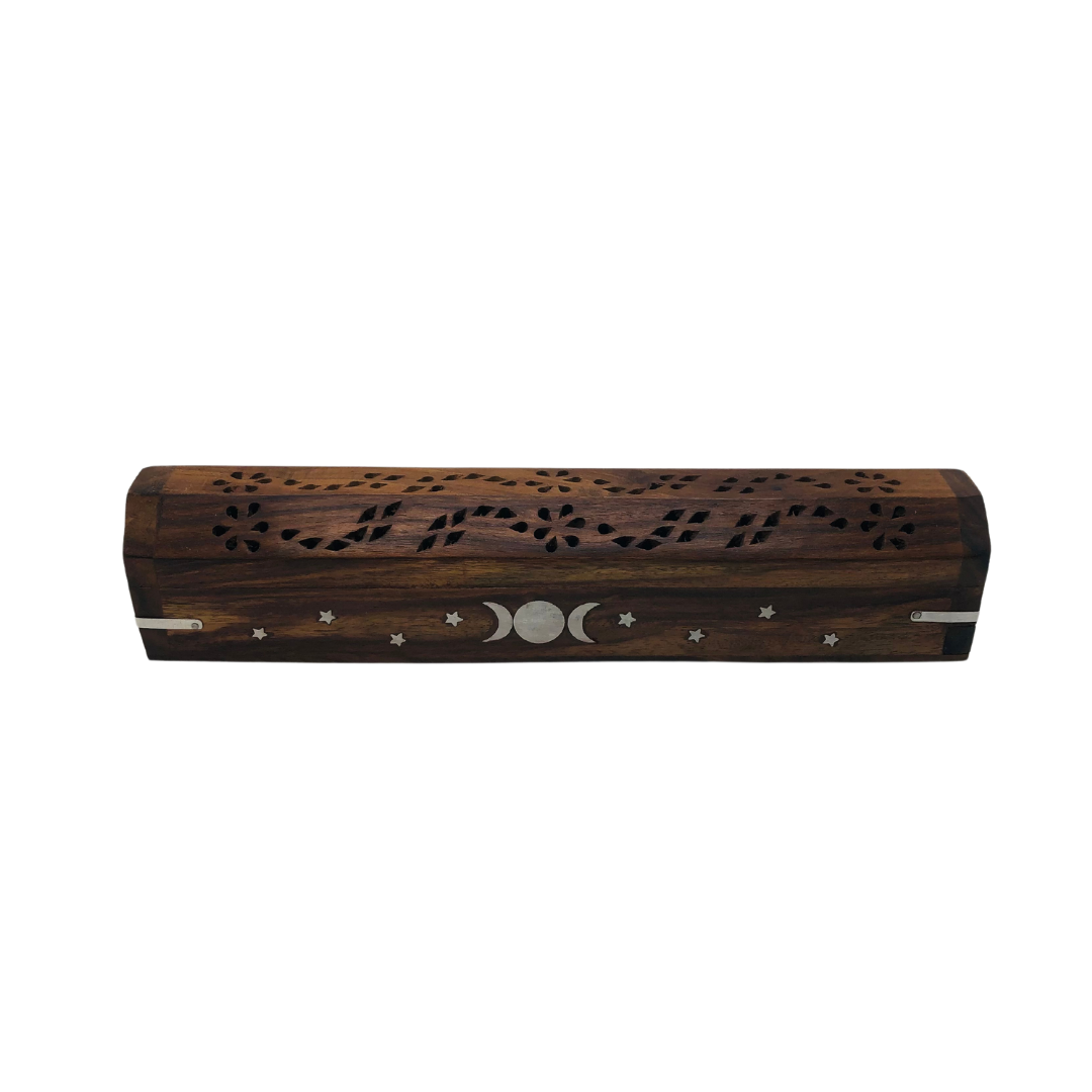 Incense Burner (Wooden Box with Storage)