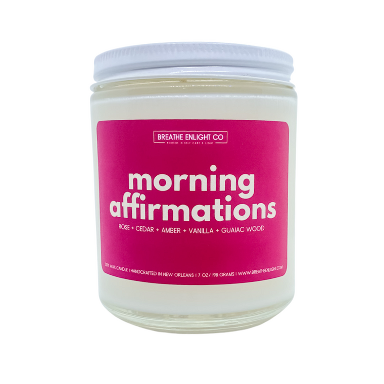 Morning Affirmations - Sandalwood Rose Soy Candle